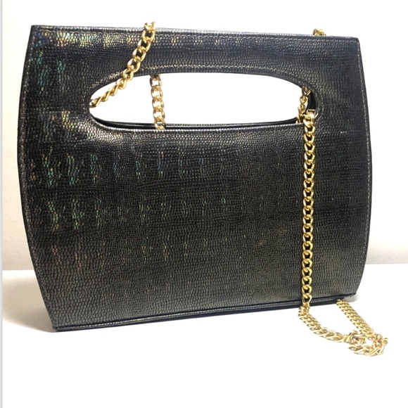 Vintage Timothy Hitsman Small Iridescent Faux Leather Purse - Picture 1 of 16